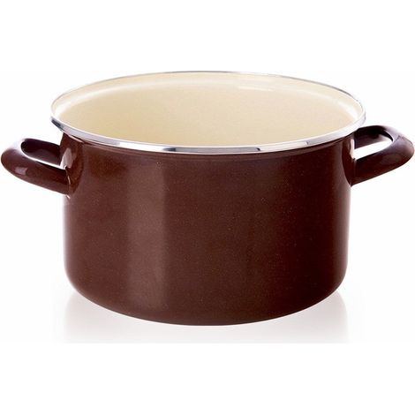 Olla esmaltada MARRÓN 20 cm, 3 l