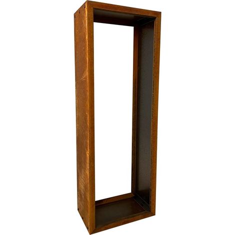 Kaminholzregal Brennholzregal Edelrost 115x40x25 cm Holzregal Rost Cortenstahl (1/5)