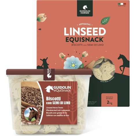 Equi Snack semi di lino 700 g: Equi Snack biscotti per cavalli con semi di lino con confezione richiudibile