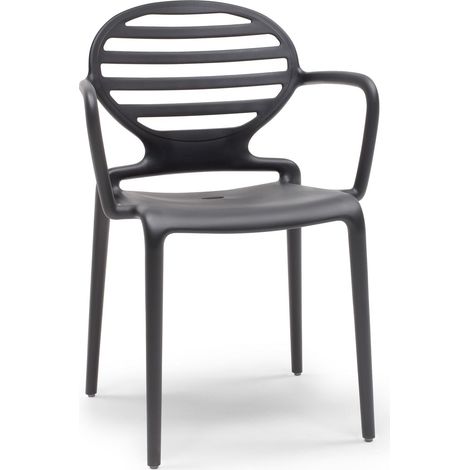 4 Chaises design avec accoudoirs COKKA - Lot de 4 - extérieur et interieur