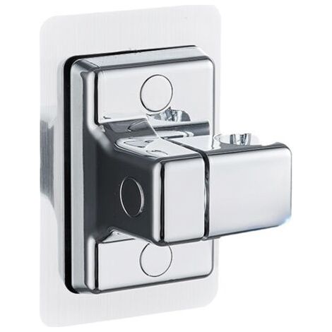 PA Handbrausehalter, Wandhalterung, verstellbarer, leistungsstarker, selbstklebender Duschhalter für Badezimmer, Wandhalterung ohne Bohren und wasserdicht (Silber) (1/3)