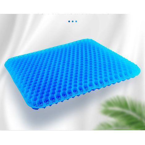 Coussin de siège en Gel, Design en nid d'abeille, Coussin en Gel Double épaisseursoulageant Les douleurs dorsales, pour Voiture, Bureau, Maison, Fauteuil Roulant et Chaise (1/5)