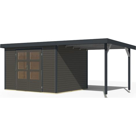 GH Jupiter 5 B terragrau anthr 302x242x211cm m.Anbaudach 2,35