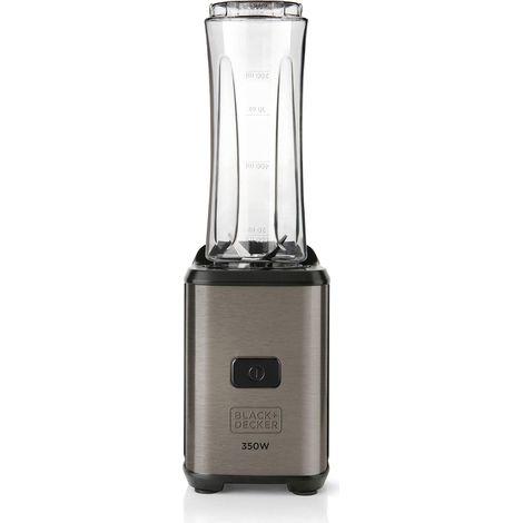 Black+decker BXJBA350E Frullatore Portatile 350W 2 Bottiglie 600 ml Senza BPA 4 Lame Acciaio Inox colore Nero (1/5)