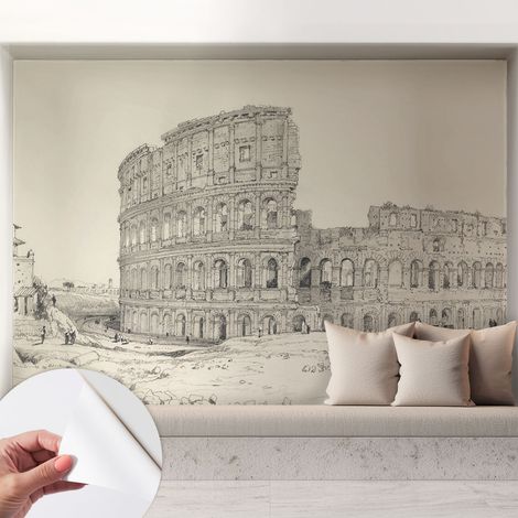 Papier peint adhésif décoratif pour salon chambre et cuisine Facile à poser avec colle Ruines anciennes 208x146 cm (1/5)