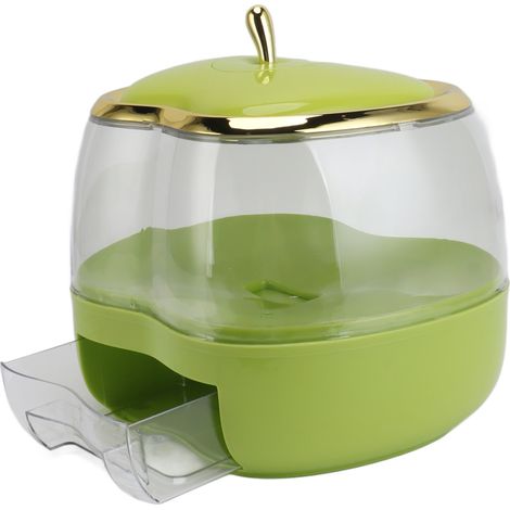 Boîte de rangement hermétique pour riz, distributeur de riz, bac de stockage pour céréales, seau distributeur de riz ménager, 5000 ml, petit modèle vert (1/5)