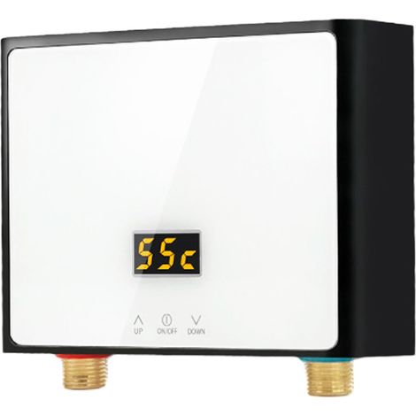 Chauffe Eau Instantané Électrique 3000W Chauffe Eau Électrique Affichage Numérique Chauffe-Eau Instantané 21  5.5  15cm Mini Chauffe Eau sous Evier IPX4 Étanche (1/5)