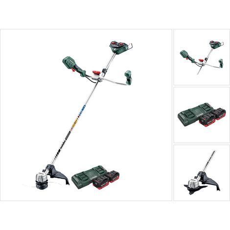 Metabo FSB 36-18 LTX BL 40 Akku Freischneider 36 V ( 2x 18 V ) Zweihandgriff Brushless + 2x Akku 5,5 Ah + Doppelladegerät (1/5)