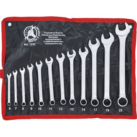 BGS Do it yourself Maul-Ringschlüssel-Satz SW 6 - 22 mm 12-tlg. (1/4)