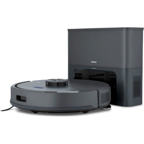 Aspirapolvere Robot Lavapavimenti - MEDION MD100021 X22SW+ - 165 min - 5000 Pa - Navigazione Laser - 2,5 L - Grigio (1/3)