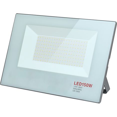 Faro Proiettore LED 150w IP65 slim illuminazione esterno LED con staffa SilampLuce Fredda 6400k (1/5)