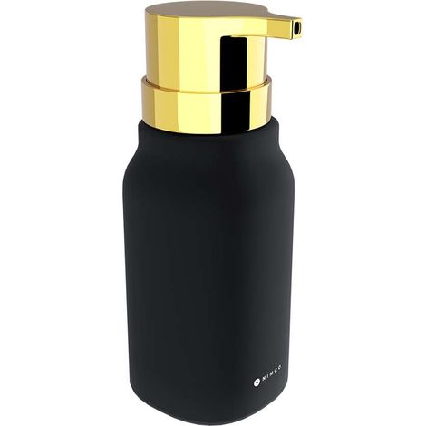 Nimco Eni - Dispensador de jabón líquido, negro mate/dorado ENC 31X-G-90 (1/4)