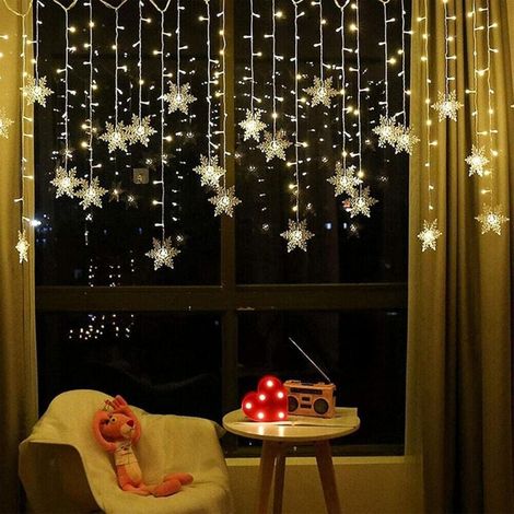 Christmas light curtain, 4m LED IP44 8 lighting modes for Christmas wedding garden party YMYNY (1/4)