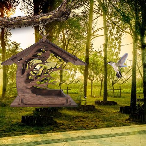 Vogelhaus zum Aufhängen, für Garten und Hof, aus Holz, Selbstmontage