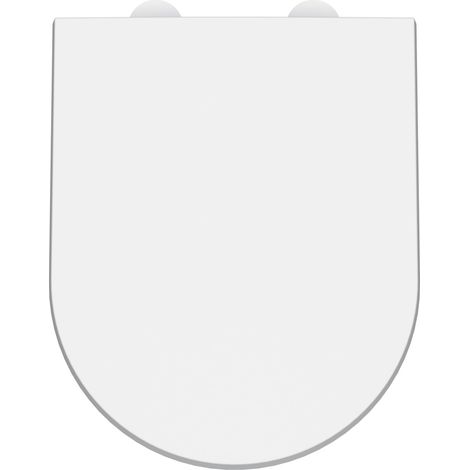 Balterley D-Shaped Soft Close Gloss White Toilet Seat With Top Fix Hinge