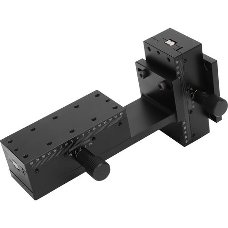 Plateforme de coupe réglable, glissière manuelle à queue d'aronde, étage de précision XZ, 40x90mm, ajustement fin par engrenage (1/5)