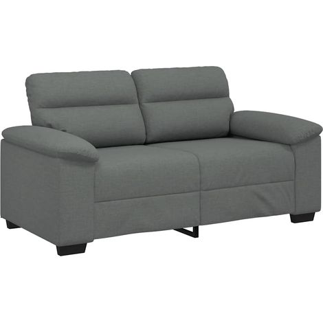 MAISON LA VIE Canapé à 2 Places - Canapé Fixe - Canapé Droit Gris Foncé 120 Cm Tissu (1/5)