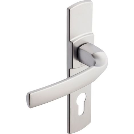 Ensemble de porte sur plaque Artis BEZAULT Entraxe 165mm - Chrome velours - Clé i - 865414
