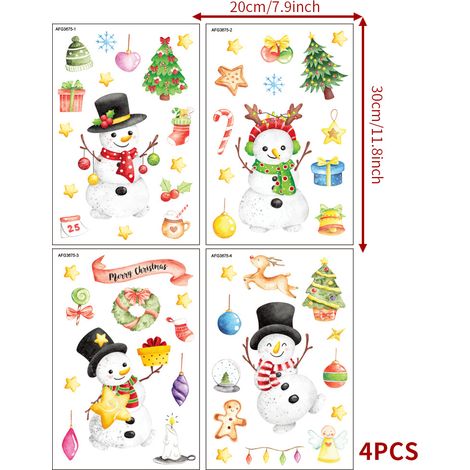 Autocollants de fenêtre d'arbre Noël lumineux décoratifs d'intérieur amovibles et réutilisables. (1/3)