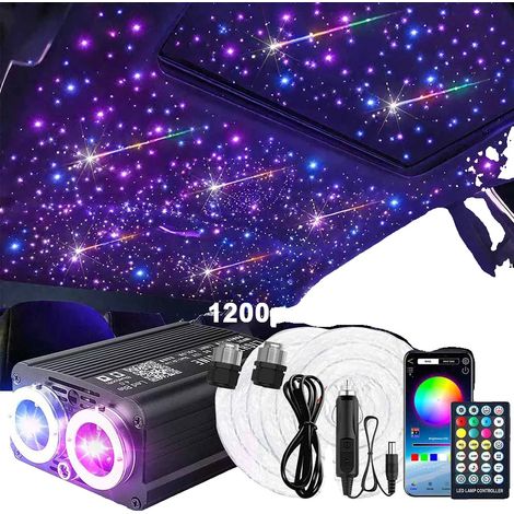 Kit di luci a fibra ottica, telecomando, effetti personalizzabili, Sparkling Meteor (Opt)-d, Double RGB Meteor 4m (1/2)