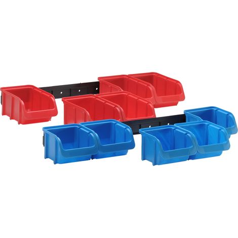 Hünersdorff 656820 Cassetta impilabile da magazzino Rosso, Blu 1 KIT (1/2)