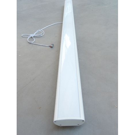 Plafonnier suspendu lineaire ovale LED 60W blanc 4000K 5040lm sur socle 1800x98x34mm 230V IP40 CL9834 (1/3)