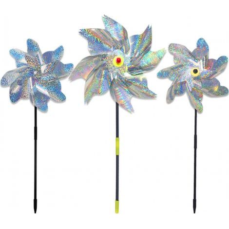 Lot de 4 épouvantails décoratifs pour jardin avec pics anti-pigeons réfléchissants pour protéger votre jardin, votre potager et votre terrasse (1/5)