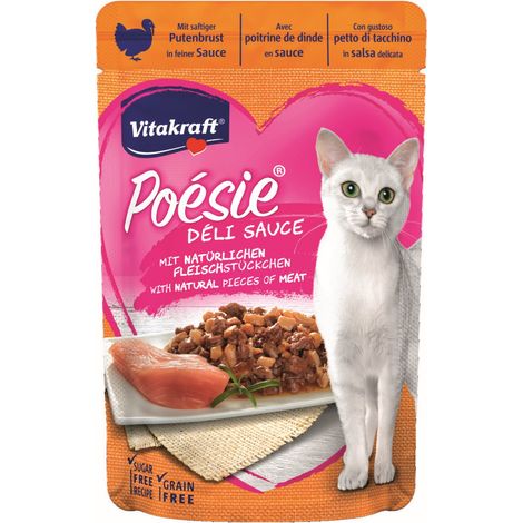 Vitakraft Katzenfutter Poesie DeliSauce, Putenbrust - 23 Beutel