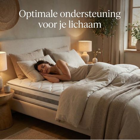 Matelas 90x200 cm en mousse et ressorts ensachés, blanc, H4, moderne pour chambre adulte FLORAGRACE (1/5)