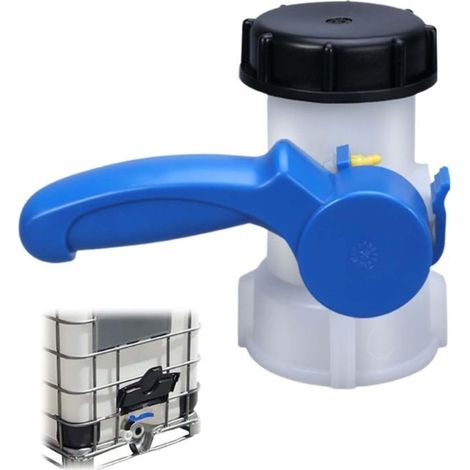 Vanne papillon 62 mm ND40, Tankanschluss DN40, IBC-Hahnadapter, Universeller IBC-Adapter (1/4)