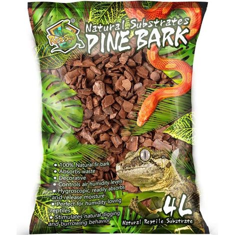 Substrat de reptile - Copeaux d'écorce de pin naturel pour aménagement paysager des reptiles - 4 l (1/5)