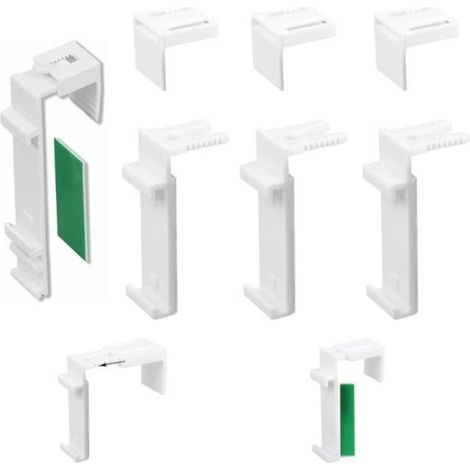 4 Pièces Support de Serrage Store Crochet Store Enrouleur Duo, Mini Attache Store Enrouleur sans Perçage Support à Pince Long pour
