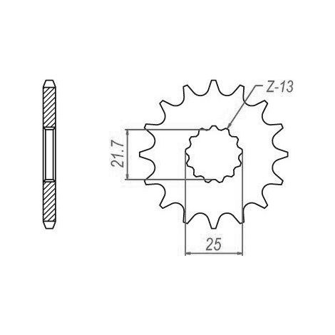 Pignon Hyosung-Kawasaki-Suzuki - 525 - 15 Dents - Similaire JTF520 - Made in Germany