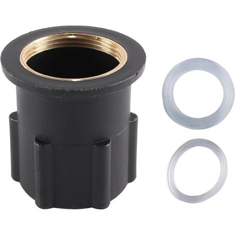 1 écrou de robinet fixe 32 mm, fixation en plastique, pour robinet de cuisine, noir (1/5)