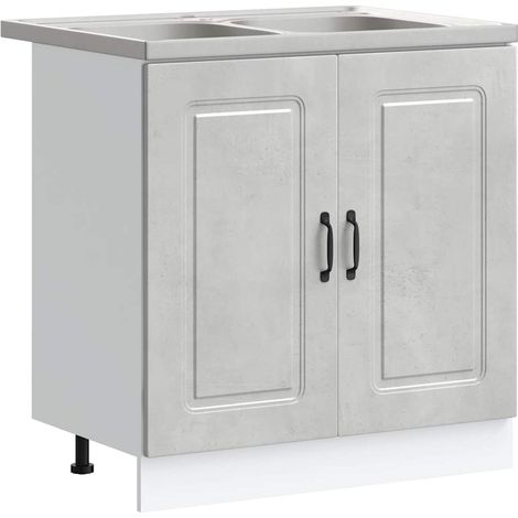 Maison Exclusive - Mobile da cucina Kalmar Grigio cemento 80 x 46 x 81,5 cm