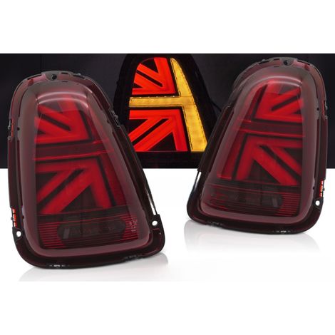 Paire de feux arriere Mini Cooper R56-R57-R58-R59 2006 a 2014 Rouge - FULL Led-41220370