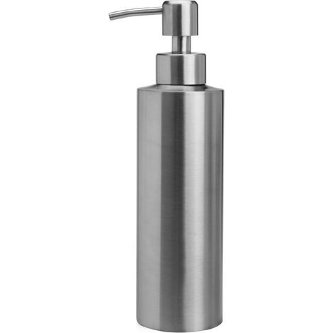 Distributeur De Savon - Acier Inoxydable Brossé - Capacité 300 Ml - Pompe À Pression - Pour Salle De Bain Cuisine Toilette - 1 Pièce (1/5)