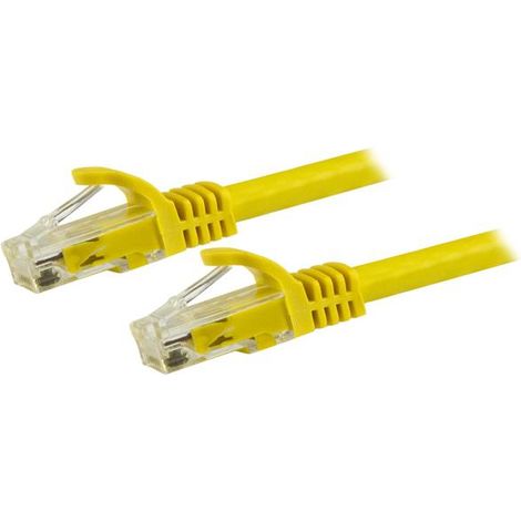 StarTech.com Cordon de raccordement UTP CAT6 (7,5 m) sans crochet - Câble patch RJ45 - Jaune (1/2)