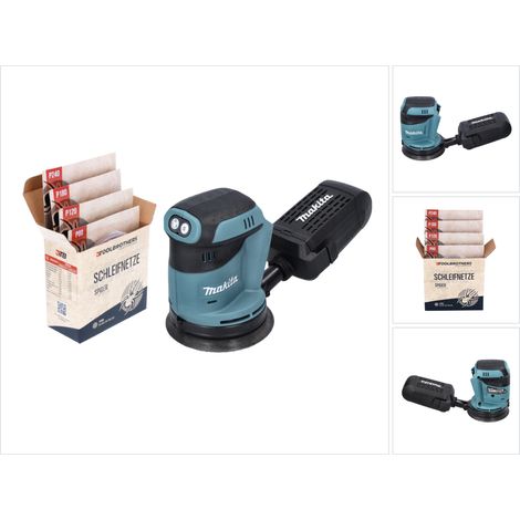 DBO 180 Z Akku Exzenterschleifer 18 V 125 mm + Toolbrothers SPIDER Netzschleifmittel Set - ohne Akku, ohne Ladegerät, Ideal für Heimwerker, Schleifen, fest montierte Staubbox