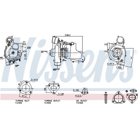 Turbocompresseur, suralimentation Nissens 93730 LAND ROVER LR017315 PMF000040