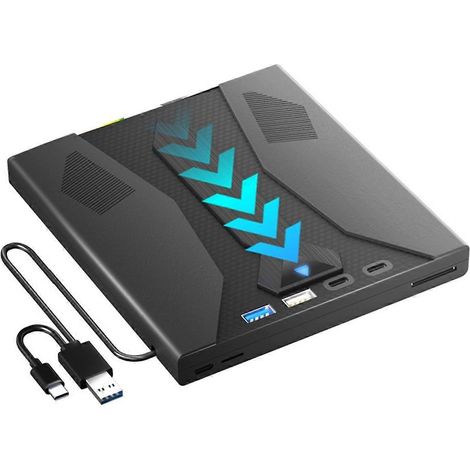 Externes USB 3.0 Typ-C CD/DVD-Laufwerk für PC und Laptop (1/5)