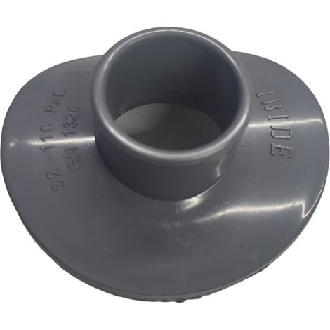 Raccord d'évacuation PVC 90° – Selle pour branchement – Diamètre 100-110 mm – Réduction 32 mm – Norme EN 1329 – Jardiboutique