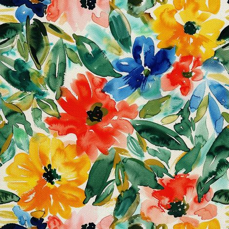 Tela decorativa para exteriores Oxford - Motivo floral I DX5518 (1/5)