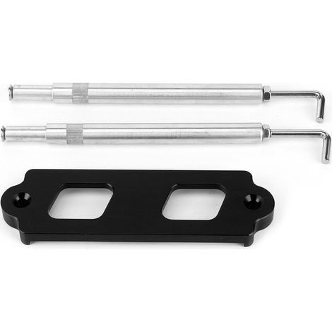 Kit de fixation de batterie avec tige de maintien et crochets pour Honda Civic/CRX - Noir (1/5)