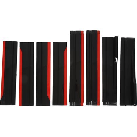 8 Pièces Rouge Bas de Caisse Noir Brillant Extensions Lèvres Latérales Kit Carrosserie Remplacement pour Seat Leon (1/5)