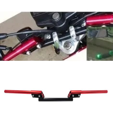 Guidon Moto Alliage Aluminium Remplacement Facile Montage Pièces Accessoire Customisation Moto Rouge 7/8 Pouces (1/5)