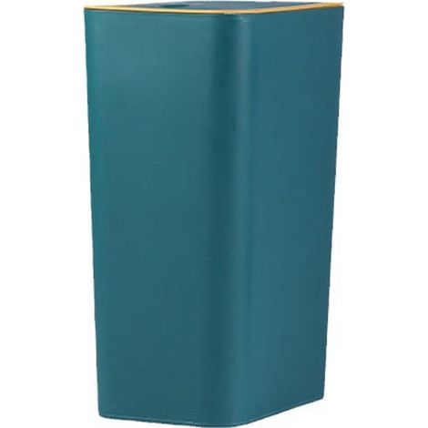 Poubelle avec couvercle supérieur à pression 15L, corbeille à déchets mince en plastique, poubelle pour salle de bains, chambre à coucher, cuisine (1/3)