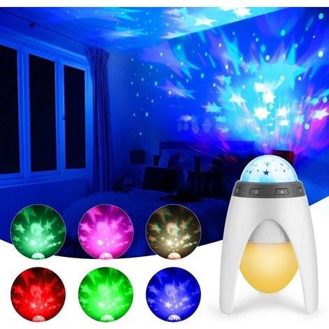 ZOLGINAH Lampe Projecteur LED Étoile, Veilleuse Enfant Led Lampe Projecteur Étoile de Rotatif Nuage, 7couleurs, Minuteur, Utilisable avec Câble USB, Veilleuse Etoile Projection Pour Bébé Enfant Adulte