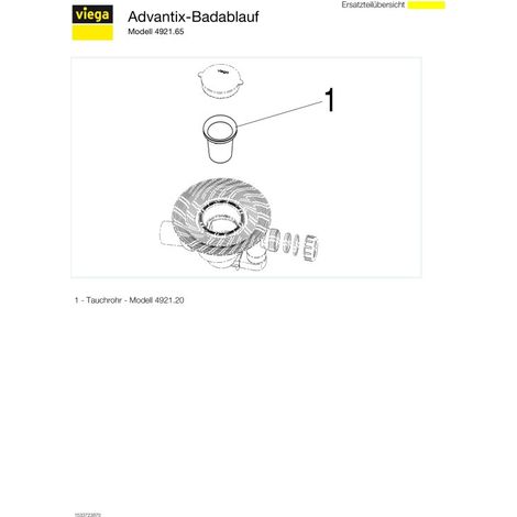 VIEGA 284619 Bon de vidange Advantix 4921,65 (1/5)