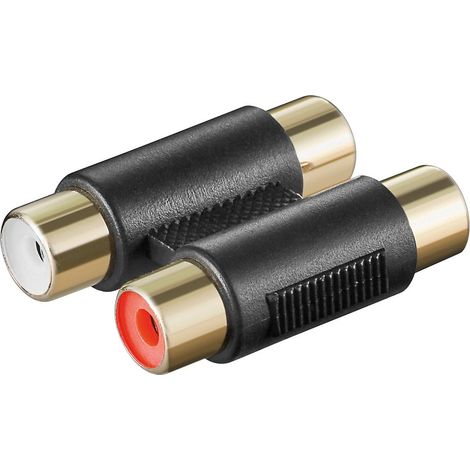 adattatore rca audio doppia presa rca giunto placcato in oro (1/2)